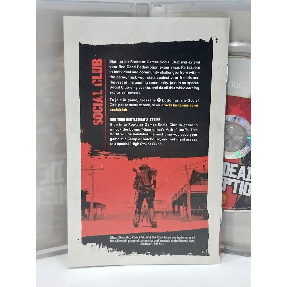 Red Dead Redemption (Microsoft Xbox 360, 2010) Manual Tested Working Fast Ship